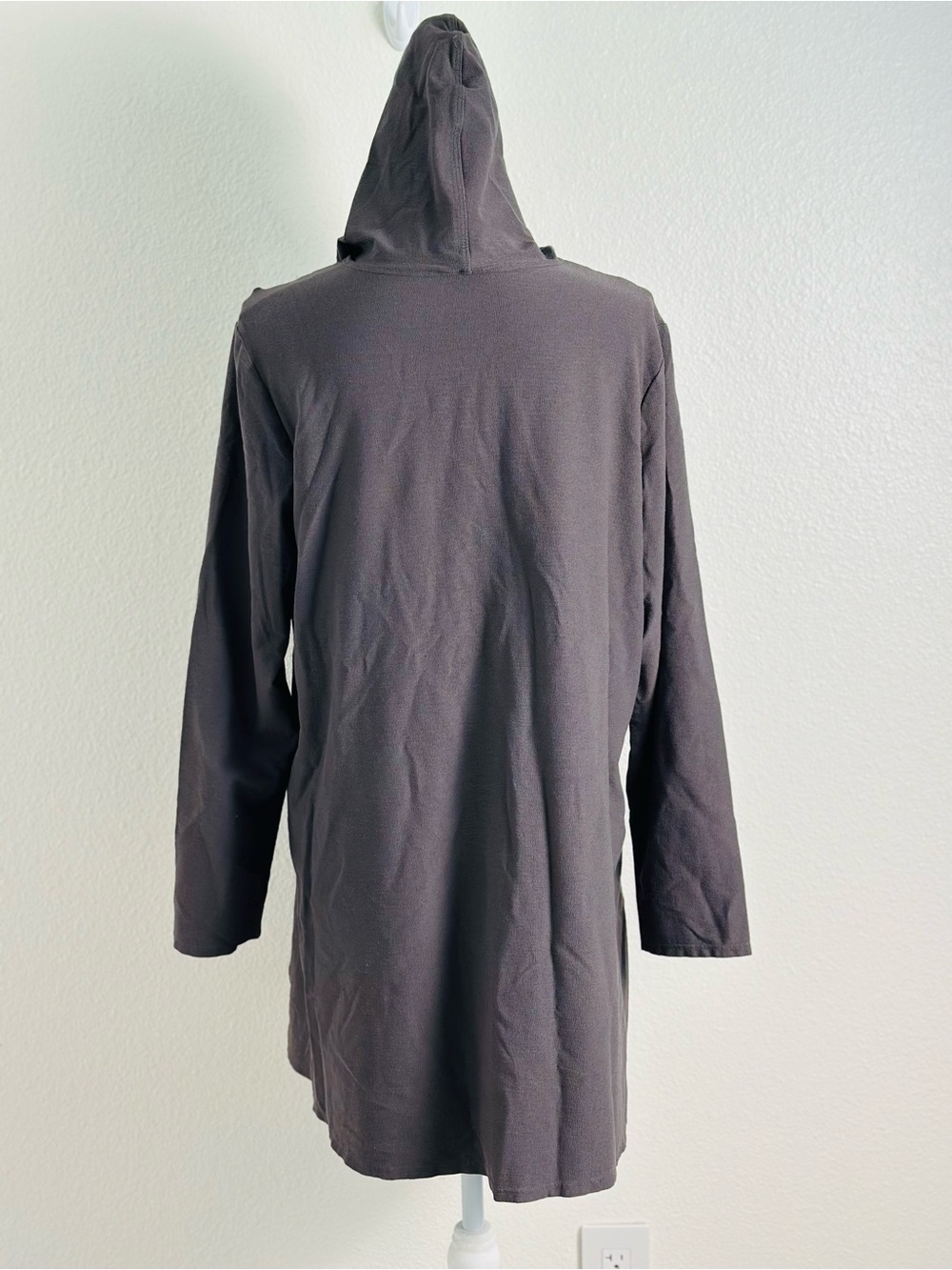 Eileen Fisher Full Zip Hooded Lightweight Ling Cardigan Size Large - Picture 5 of 8